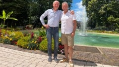 Musik verbindet, und schafft Freundschaften: Huby Mayer und Gottfried Würcher beim ...