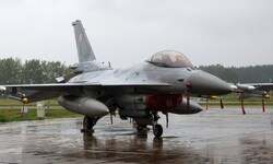 Ein Kampfflugzeug der polnischen Luftwaffe.
