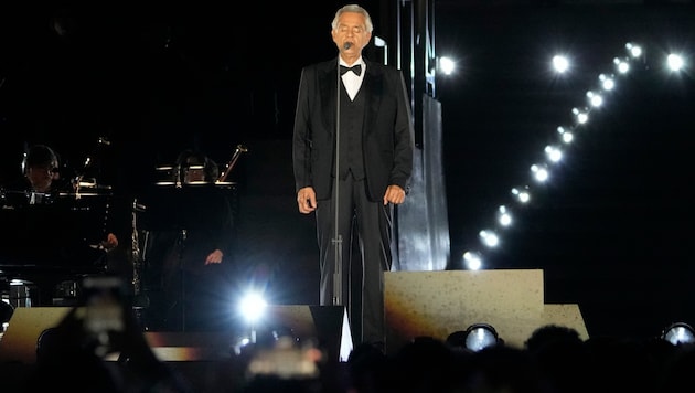 Andrea Bocelli war einer der Superstars, der am Samstagabend auf dem Petersplatz auftrat.