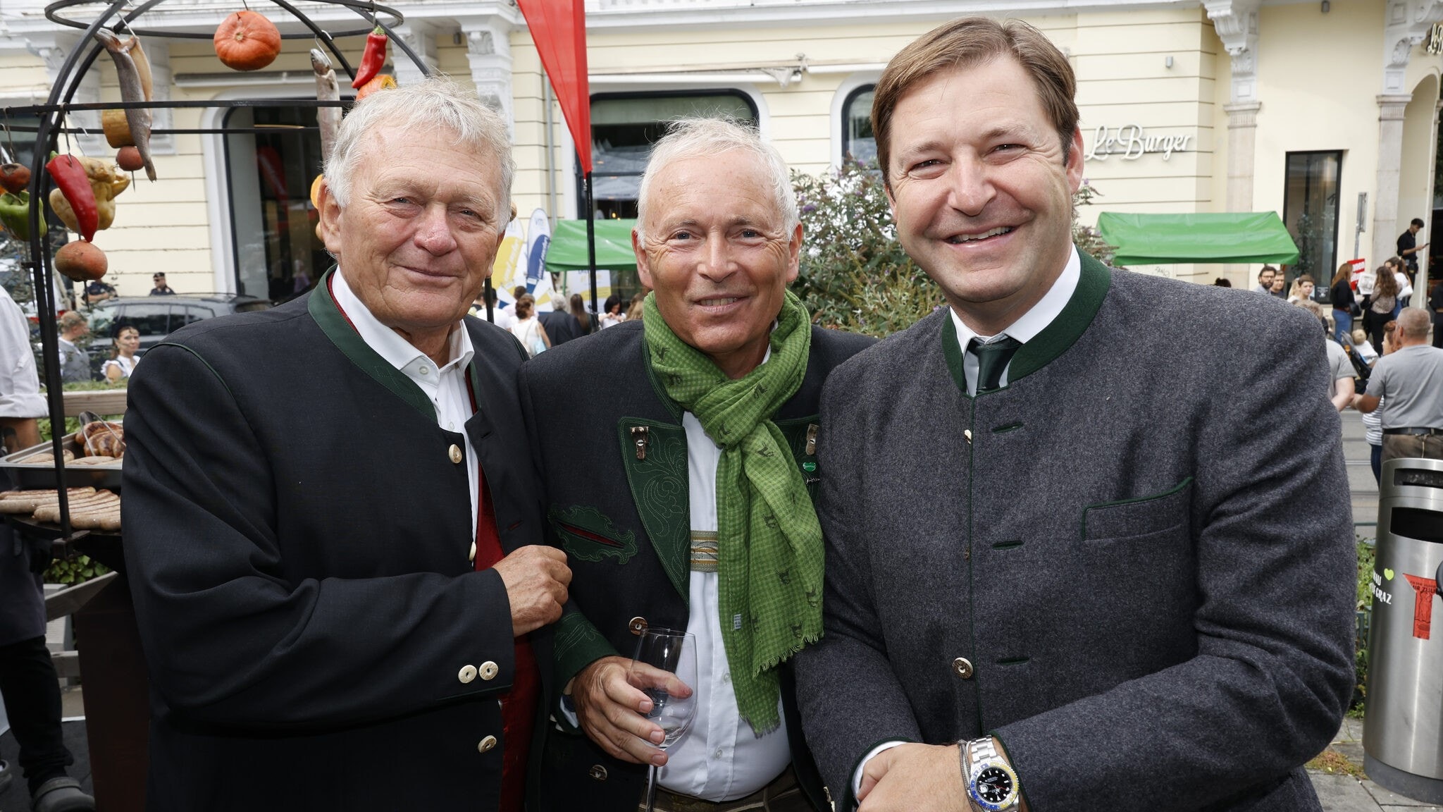 Männer-Trio: Wolfgang Malik mit dem ehemaligen Energie Steiermark-Chef Christian Purrer und ...