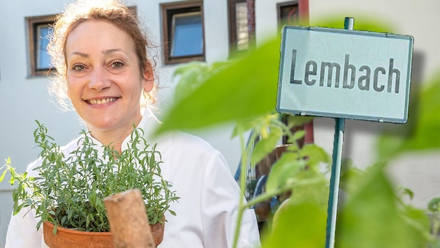 Gastronomin und Kräuterköchin Gerda Stocker pflückt sich das Aroma für ihre Küche aus dem ...