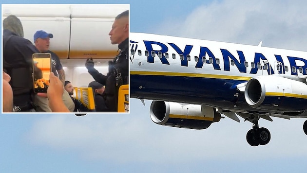 An Bord einer Ryanairmaschine kam es zu einem Tumult – Betrunkene hatten andere Passagiere ...