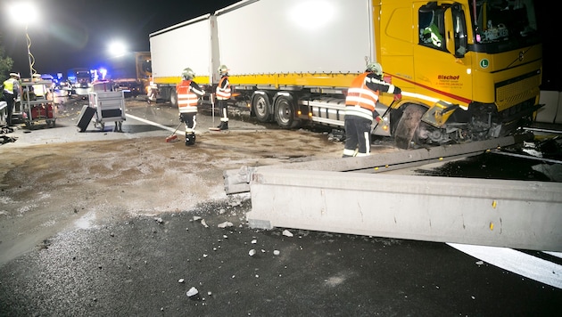 Die Feuerwehr Götzis half bei den Aufräumarbeiten.