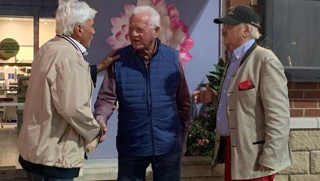 Frank Stronach (Mi.) beim Treffen mit Hans Kary (li.) und Josef Metzger in Kanada.