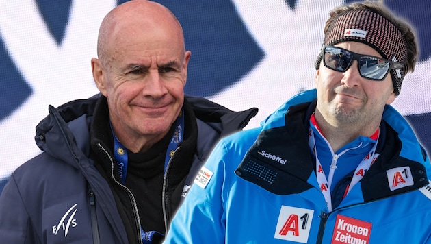 FIS-Präsident Johan Eliasch (li.) und ÖSV-Generalsekretär Christian Scherer