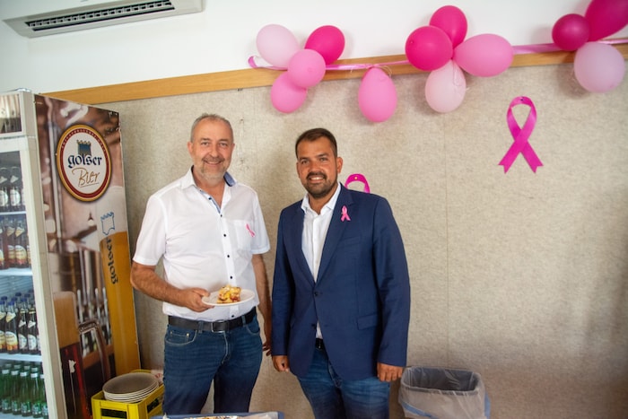 Deutsch Jahrndorfs Bürgermeister LAbg Gerhard Bachmann (SPÖ) und der Golser Amtskollege Kilian ...