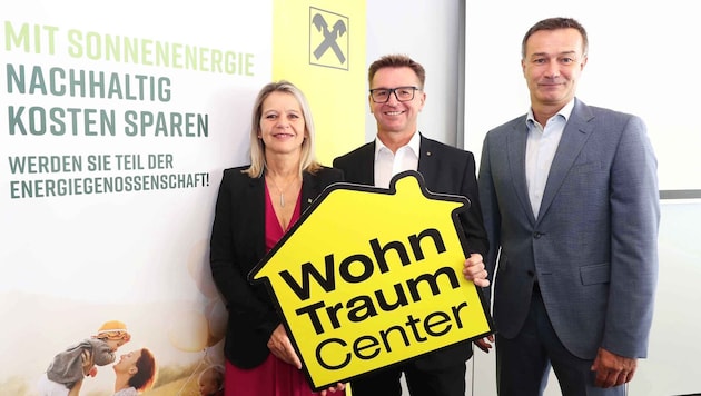 Die Raiffeisen-Granden Eva Fugger, Rudolf Suttner und Christian Vallant (v. li.) bei der ...