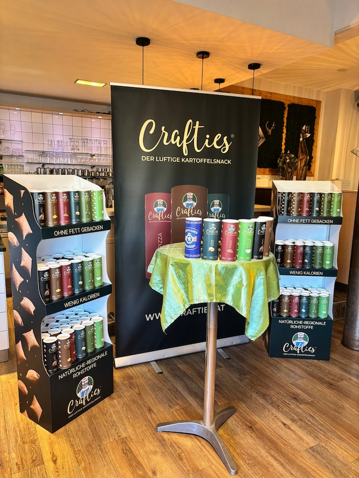 Die Crafties gibt‘s in verschiedenen Geschmacksrichtungen und sind etwa in allen Interspar- und ...