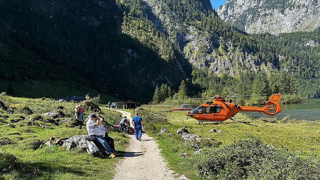 Der Hubschrauber Christoph 14 musste ausrücken.