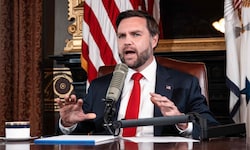 US-Vizepräsident JD Vance bei der Podcastaufnahme.