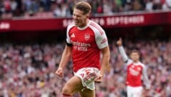 Viktor Gyökeres bejubelt den Treffer zum späten 1:0 gegen Everton