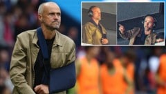 PSG-Coach Luis Enrique sah sich die erste Hälfte des Heimspiels gegen RC Lens von der Tribüne ...