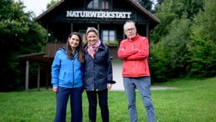 Öko-Expedition am Jauerling – Stallegger, Rosenkranz, Umweltredakteur Perry (v. li.)