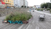 So richtig zum Verweilen lädt die Wiental-Terrasse bei der U4-Station Pilgramgasse nicht ein.