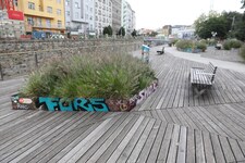 So richtig zum Verweilen lädt die Wiental-Terrasse bei der U4-Station Pilgramgasse nicht ein.