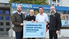Kämpfen für die künftige Versorgung ihrer Region: Vizebürgermeister Armin Bahr, Alfred ...