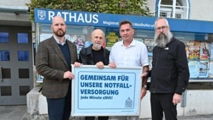 Kämpfen für die künftige Versorgung ihrer Region: Vizebürgermeister Armin Bahr, Alfred ...