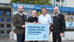 Kämpfen für die künftige Versorgung ihrer Region: Vizebürgermeister Armin Bahr, Alfred ...