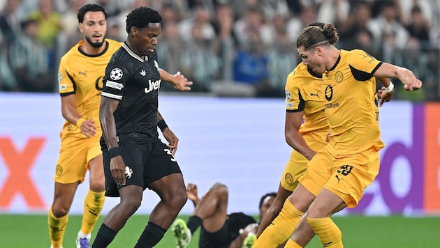 Marcel Sabitzer (rechts) und der BVB spielten 4:4 gegen Juventus Turin.