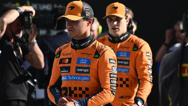 Verspielen Lando Norris (l.) und Oscar Piastri noch den Fahrer-Titel?
