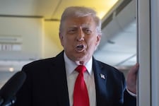 Trump war Dienstagabend auf dem Flughafen Stansted in der Nähe von London gelandet.