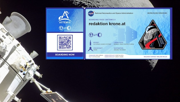 Die Namen werden nach NASA-Angaben gesammelt und sollen auf einer Speicherkarte Teil der ...