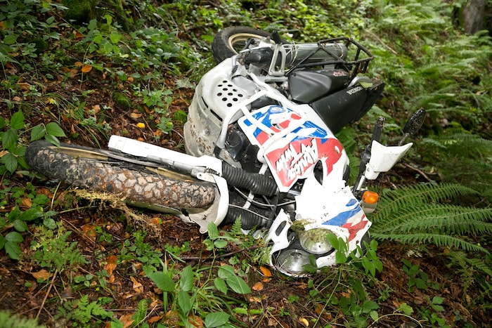 Das Motorrad wurde von der Polizei geborgen.