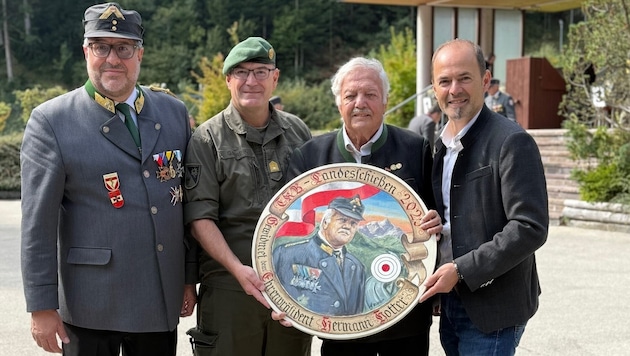 Franz Gruber, Ingo Gstrein, Hermann Hotter und Josef Hechenberger (von links).
