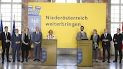Ein Millionen-Sparpaket für Niederösterreich präsentierte die schwarz-blaue Landeskoalition – ...