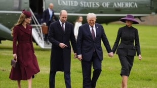 US-Präsident Donald Trump und First Lady Melania Trump werden von Prinz William und Prinzessin ...