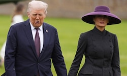 Melania Trump sorgt mit ihrem Outfit für Diskussionen. War dieser Hut ein modischer Hingucker ...