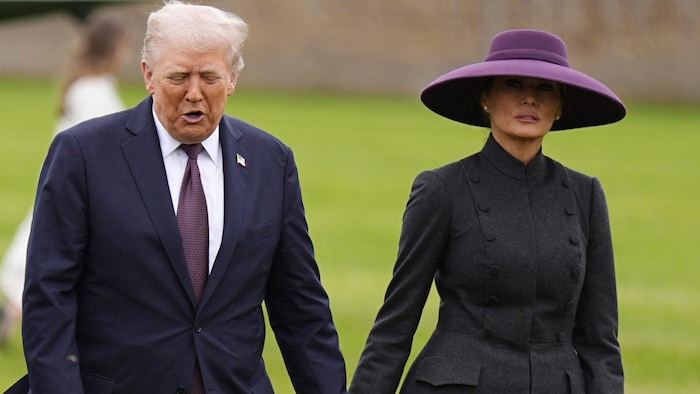 Melania Trump sorgt mit ihrem Outfit für Diskussionen. War dieser Hut ein modischer Hingucker ...