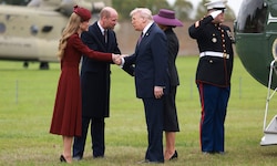 US-Präsident Donald Trump und First Lady Melania Trump werden von Prinz William und Prinzessin ...