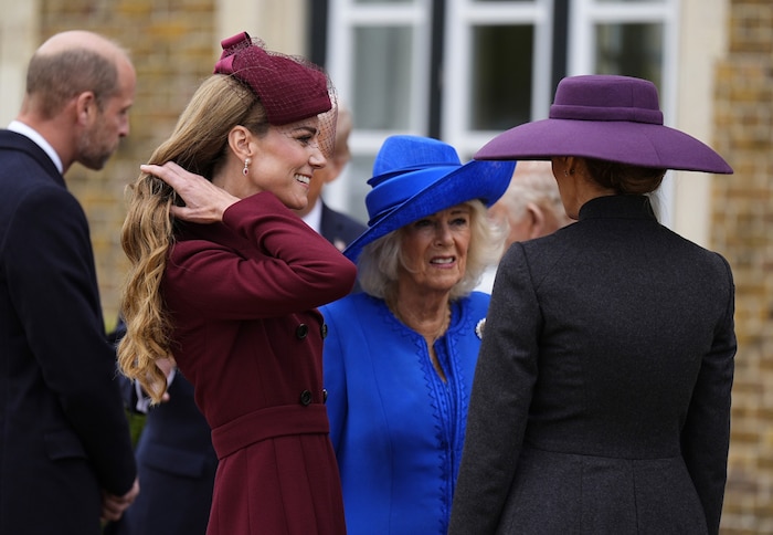 Princess Kate in conversation with First Lady Melania Trump and Queen Camilla