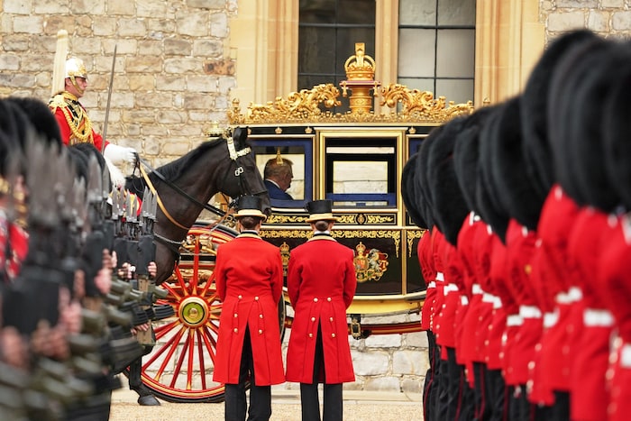 The King and Trump are said to have chatted animatedly during the carriage ride.