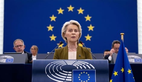 EU-Kommissionschefin Ursula von der Leyen will für die Periode 2028 bis 2034 ein Budget von zwei ...