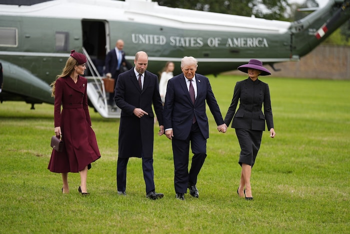Prinzessin Kate und Prinz William begleiten Trump und die First Lady zum Schloss.