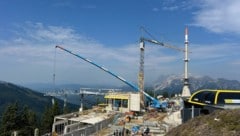 Baustelle mit Aussicht: Die Senderbahn auf den Hauser Kaibling nimmt im Dezember ihren Betrieb ...