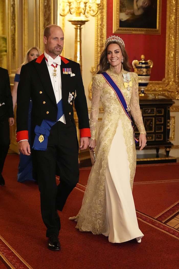 Prinz William und Prinzessin Kate – hinter ihnen ist Donald Trumps Tochter Tiffany zu erkennen.