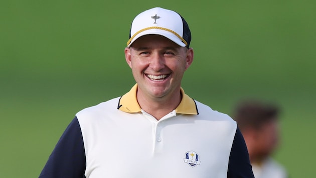 Auch Österreichs Golfstar Sepp Straka hat beim Training von Europas Ryder Cup-Team sehr viel ...