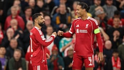 Riesenfreude bei den Liverpool-Stars Mo Salah und Virgil Van Dijk