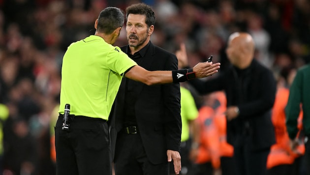 Diego Simeone sah in der Nachspielzeit die Rote Karte.