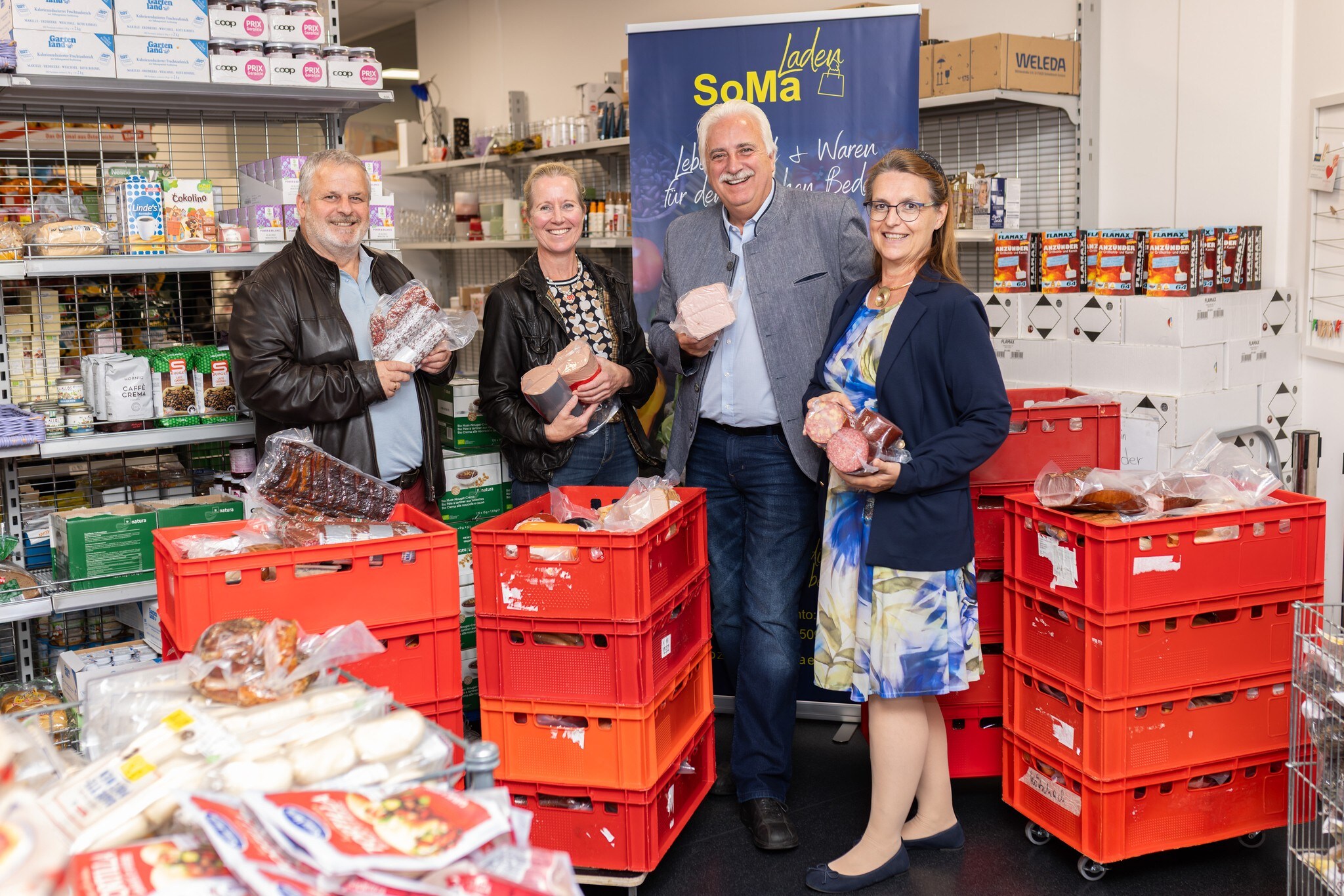 Der Sozialmarkt freut sich über die Spenden der Fleischer.
