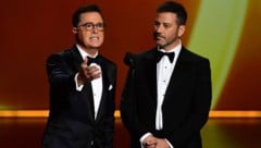 Nach Stephen Colbert (links) wird auch Jimmy Kimmel „gecancelt“.