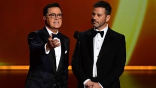 Nach Stephen Colbert (links) wird auch Jimmy Kimmel „gecancelt“.
