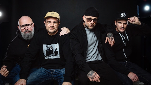 Laima, Flip, Chakuza, DJ Dan (von links)