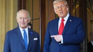Am Donnerstag verabschiedete sich Donald Trump von den Royals. Beim Staatsbankett auf Schloss ...