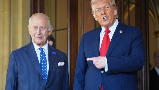 Am Donnerstag verabschiedete sich Donald Trump von den Royals. Beim Staatsbankett auf Schloss ...