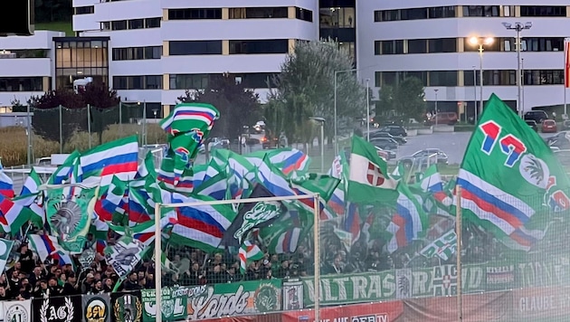 Der Rapid-Sektor im Oberwarter Informstadion.