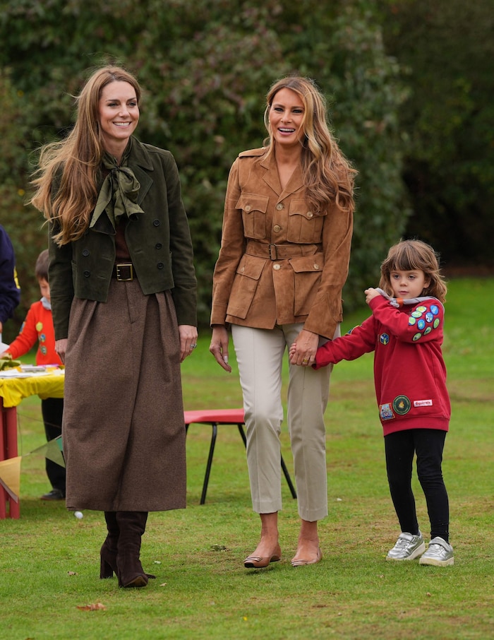 Kate und Melania hatten ihre Glamour-Looks gegen legere Outfits getauscht.